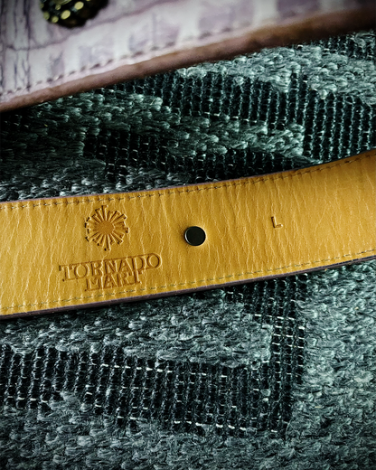 Tornado Mart Pink Croc Gem Belt