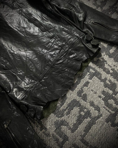 Tete Homme Sheep Skin Rabbit Fur Rider Jacket