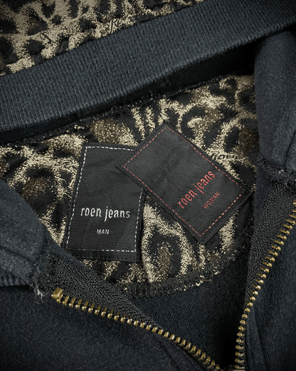 Roen Leopard Skull Hoodie