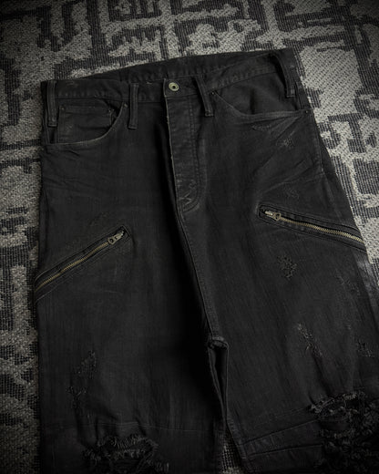 LGB Waxed Distressed Sarrouel Denim