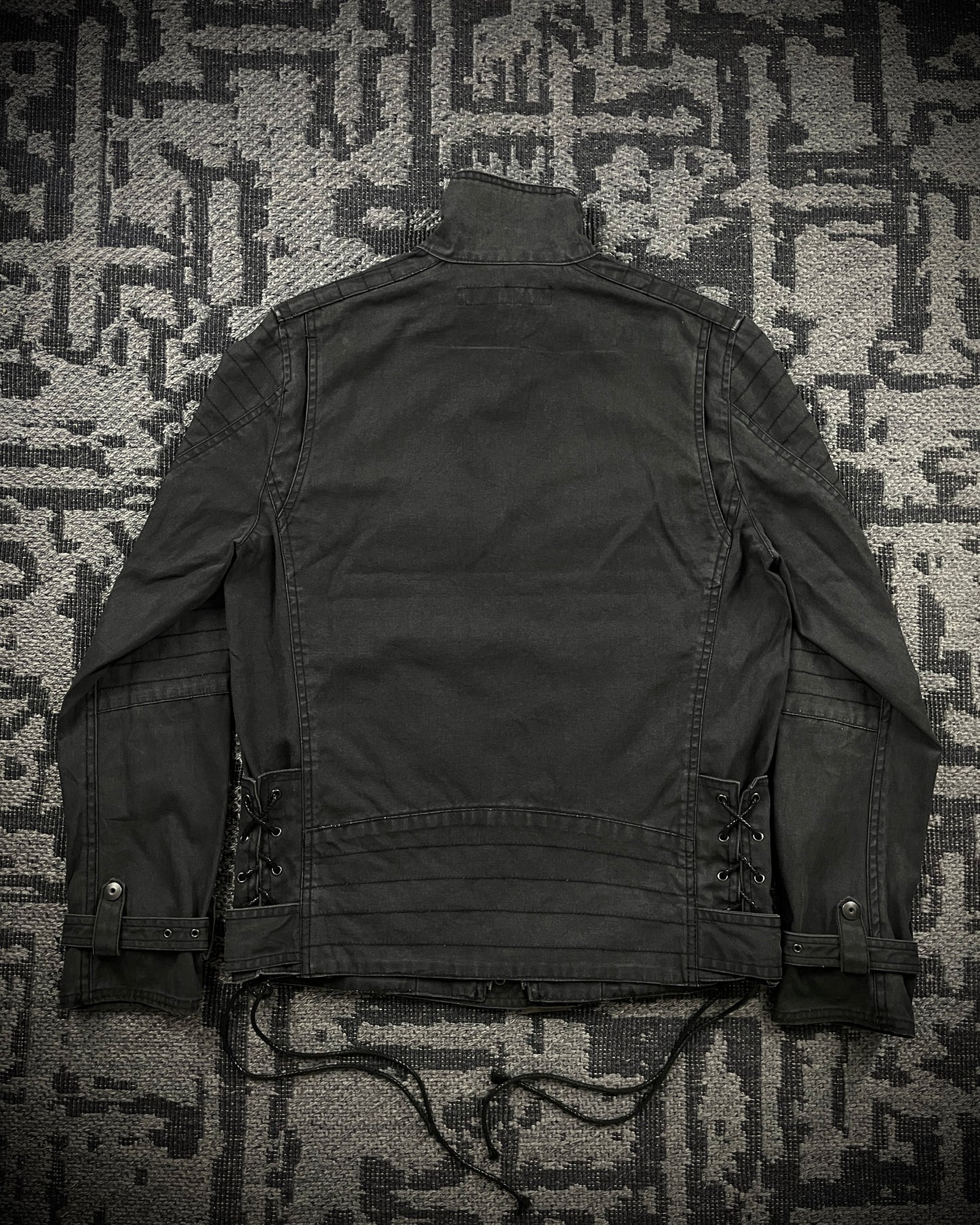 Schlüssel Back Lace Up Rider Faded Canvas Jacket