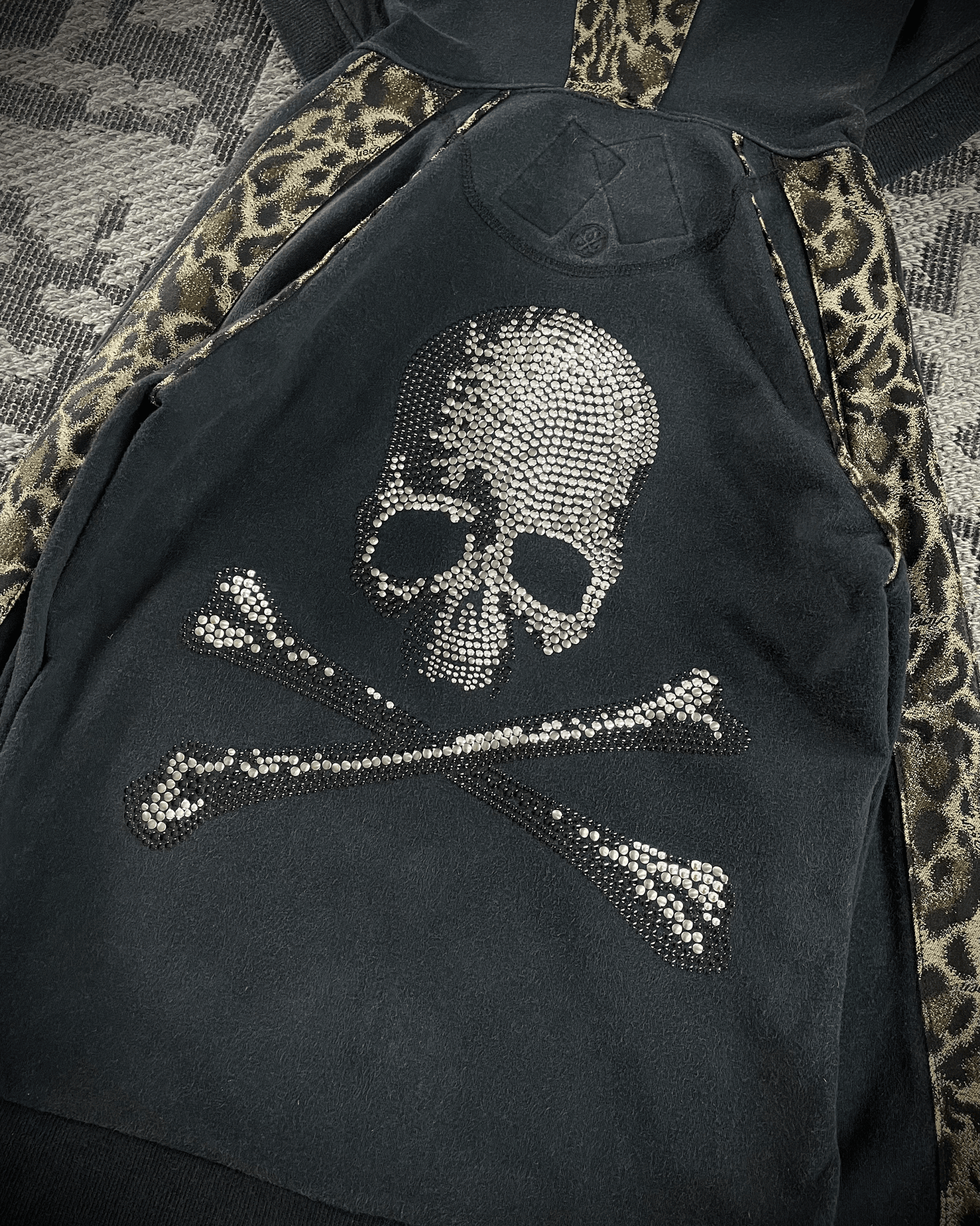 Roen Leopard Skull Hoodie
