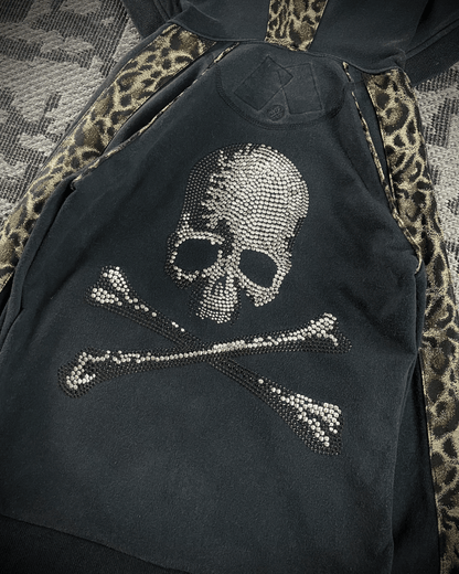 Roen Leopard Skull Hoodie