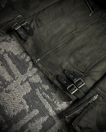 Tornado Mart Faux Fur Micro-Suede Bondage Rider Jacket