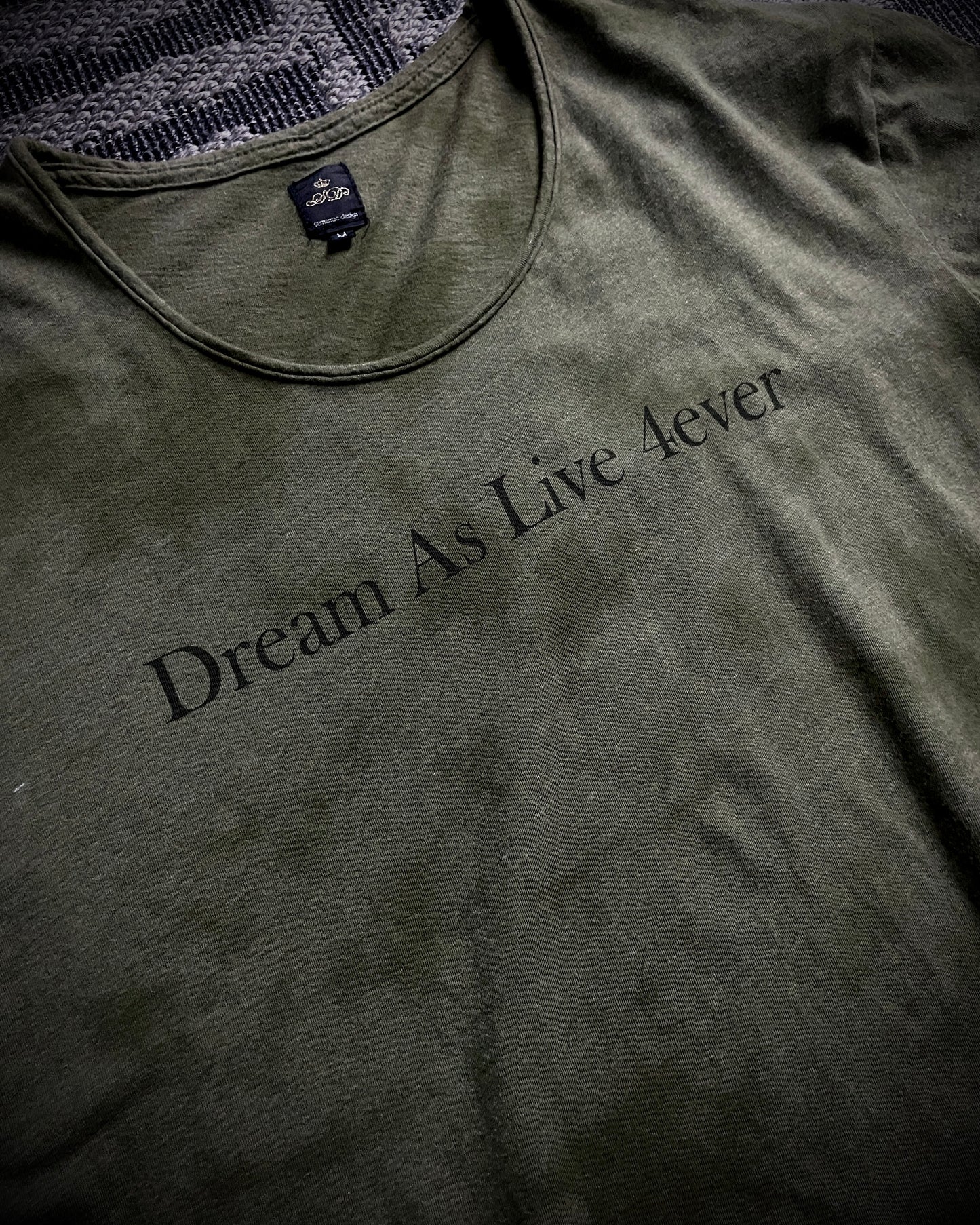Semantic Design “Dream as live 4ever” Distressed T-shirt