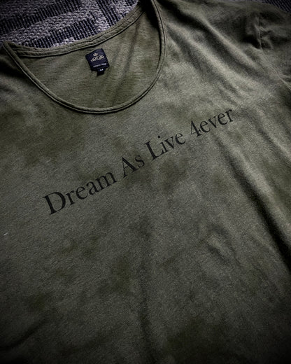 Semantic Design “Dream as live 4ever” Distressed T-shirt