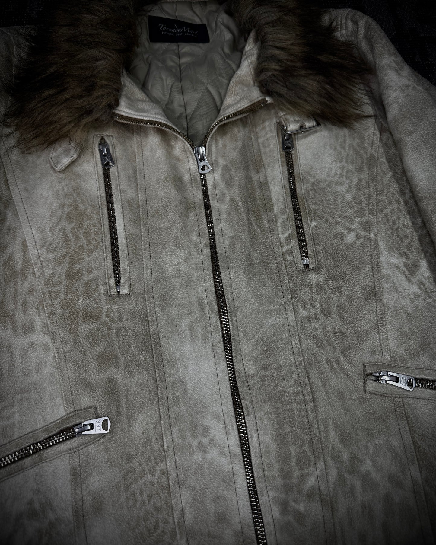 Tornado Mart Snow Leopard Sueded Jacket