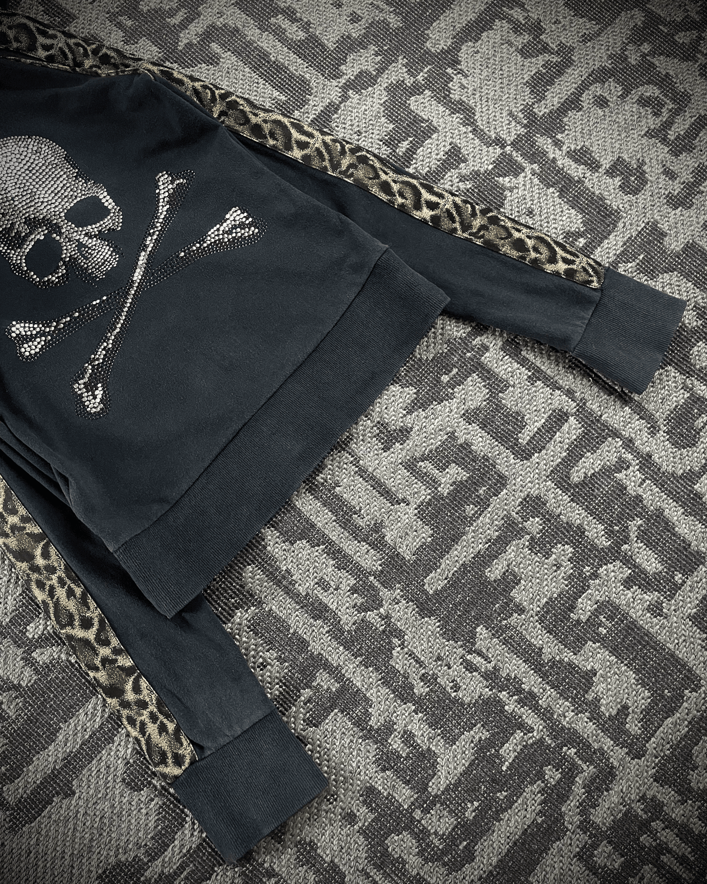 Roen Leopard Skull Hoodie