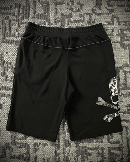 Roen White Leopard Skull Shorts