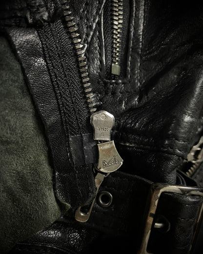 Tete Homme Sheep Skin Rabbit Fur Rider Jacket