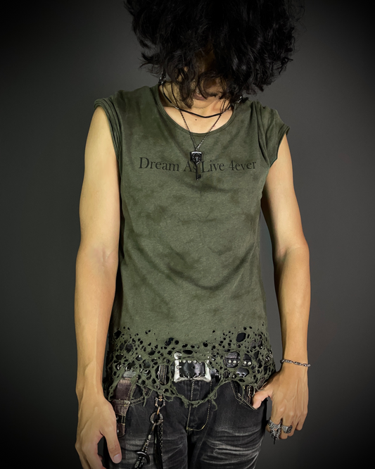 Semantic Design “Dream as live 4ever” Distressed T-shirt