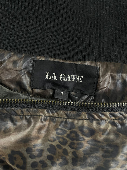 LA GATE Leopard Layered Hidden Hood