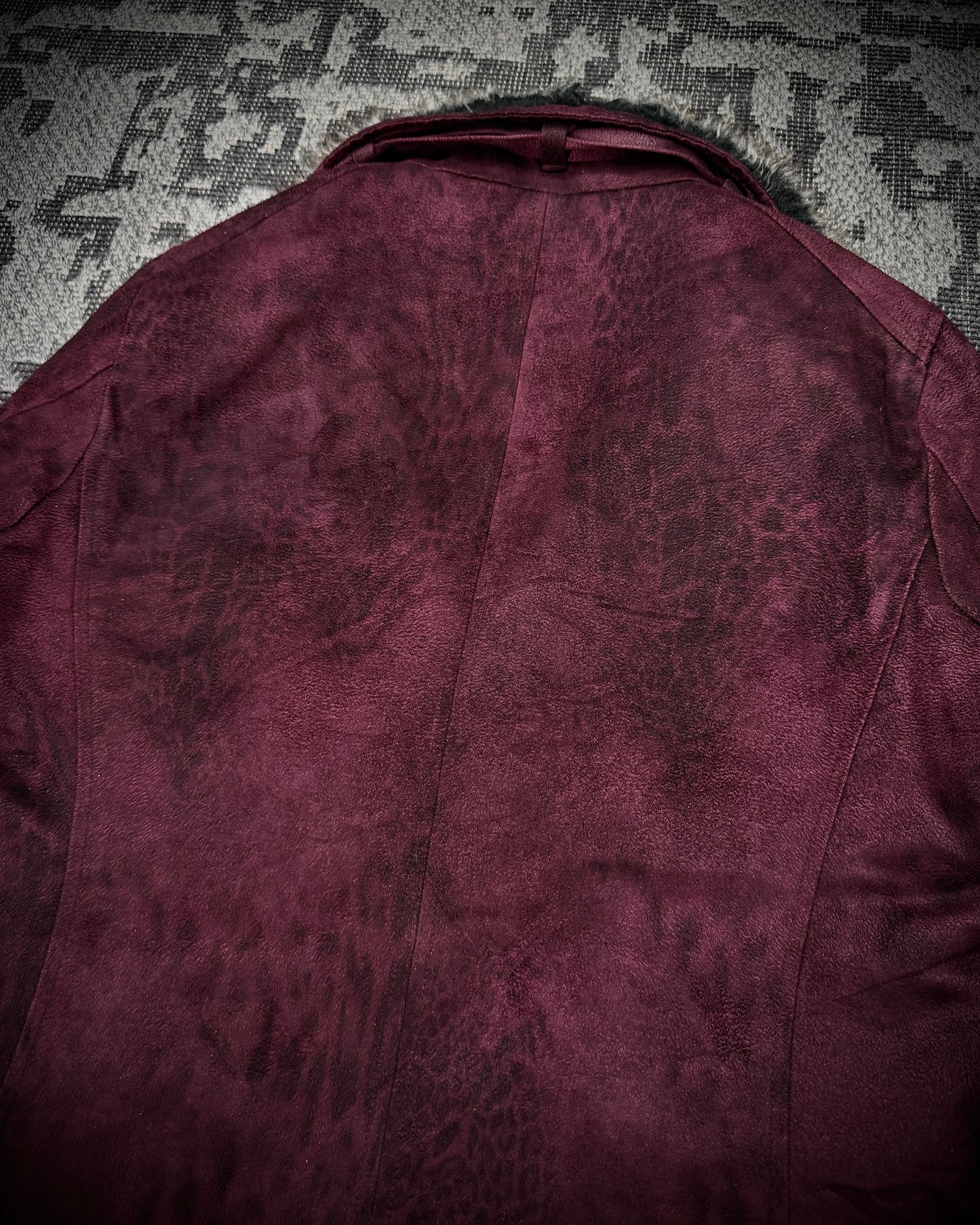 Tornado Mart Wine Leopard Sueded Jacket