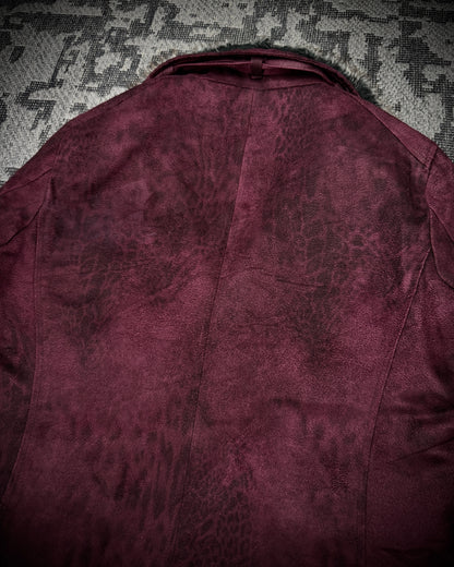 Tornado Mart Wine Leopard Sueded Jacket