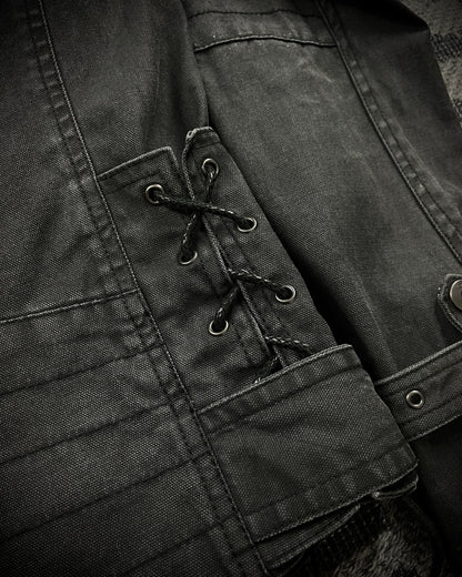 Schlüssel Back Lace Up Rider Faded Canvas Jacket