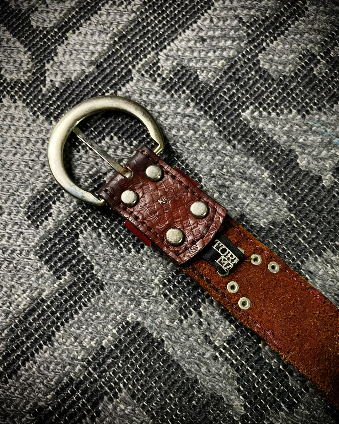 Tornado Mart Pirate Skull Blue Gem Leather Belt