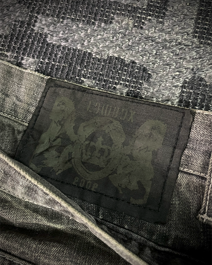 Lowbox Double Waisted Lace Up Flared Jeans