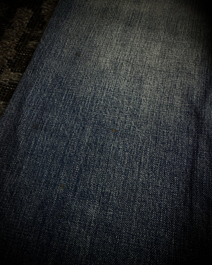 Tornado Mart Studded Distressed Flare Denim