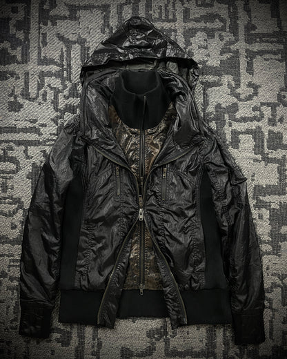 LA GATE Leopard Layered Hidden Hood