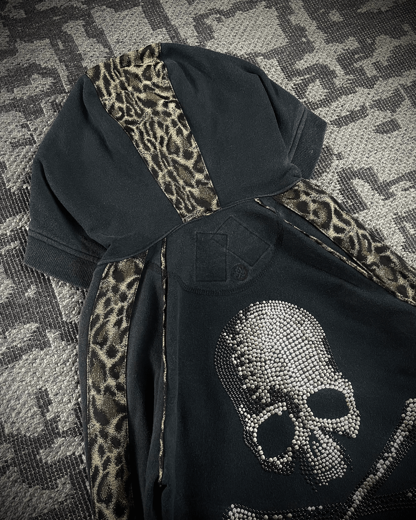 Roen Leopard Skull Hoodie