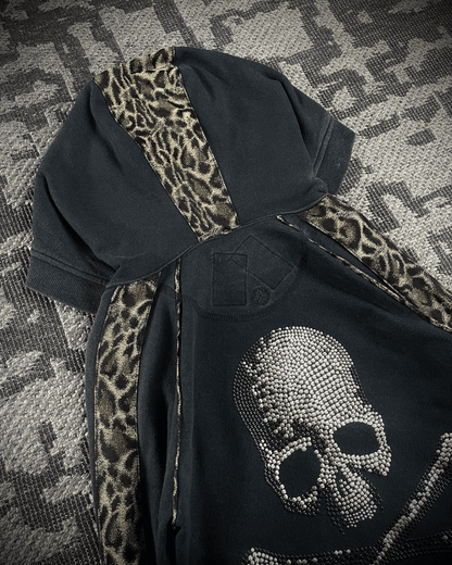 Roen Leopard Skull Hoodie