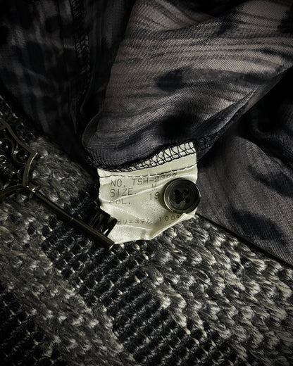 Tornado Mart White Leopard Sheer Shirt