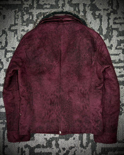 Tornado Mart Wine Leopard Sueded Jacket