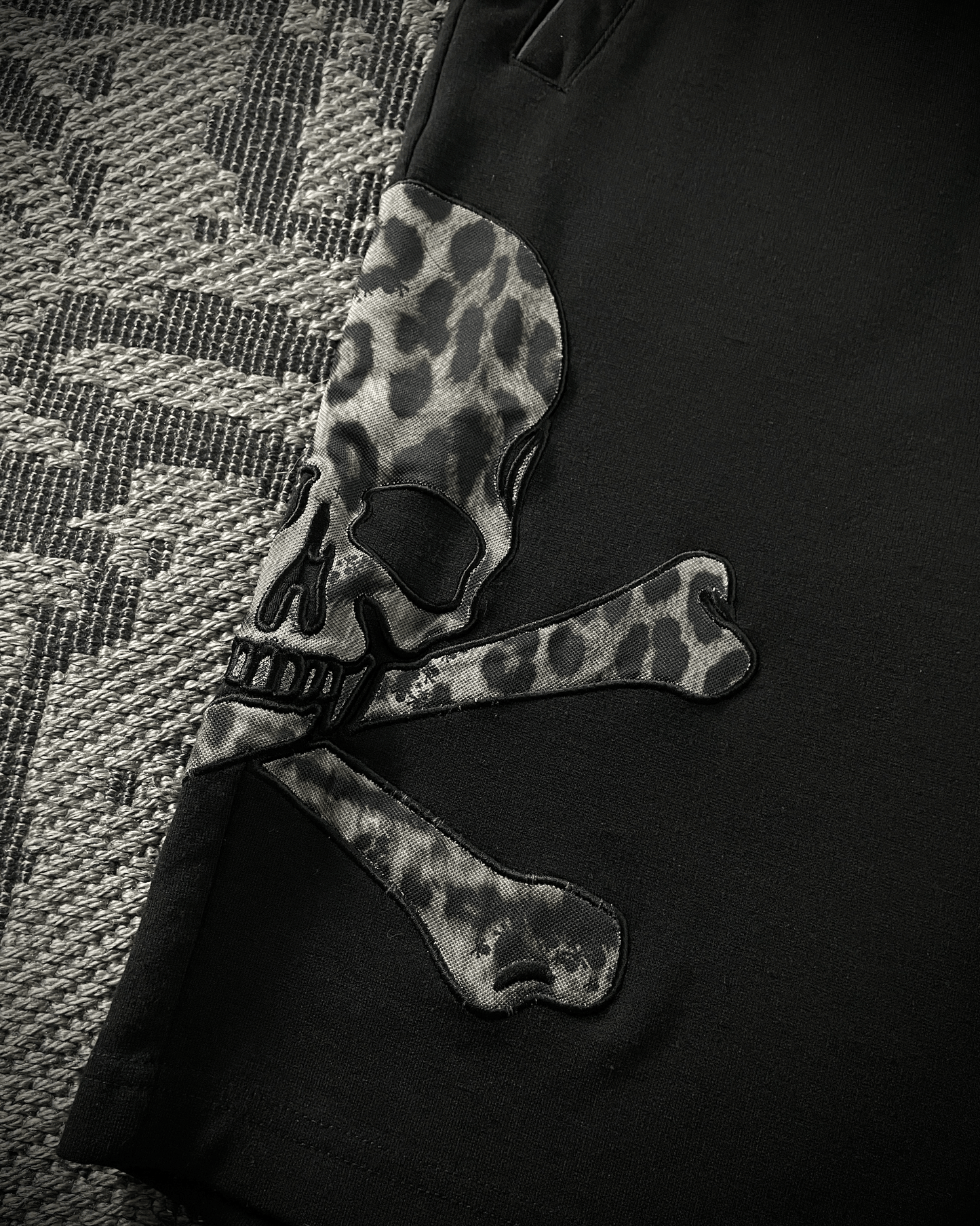 Roen White Leopard Skull Shorts