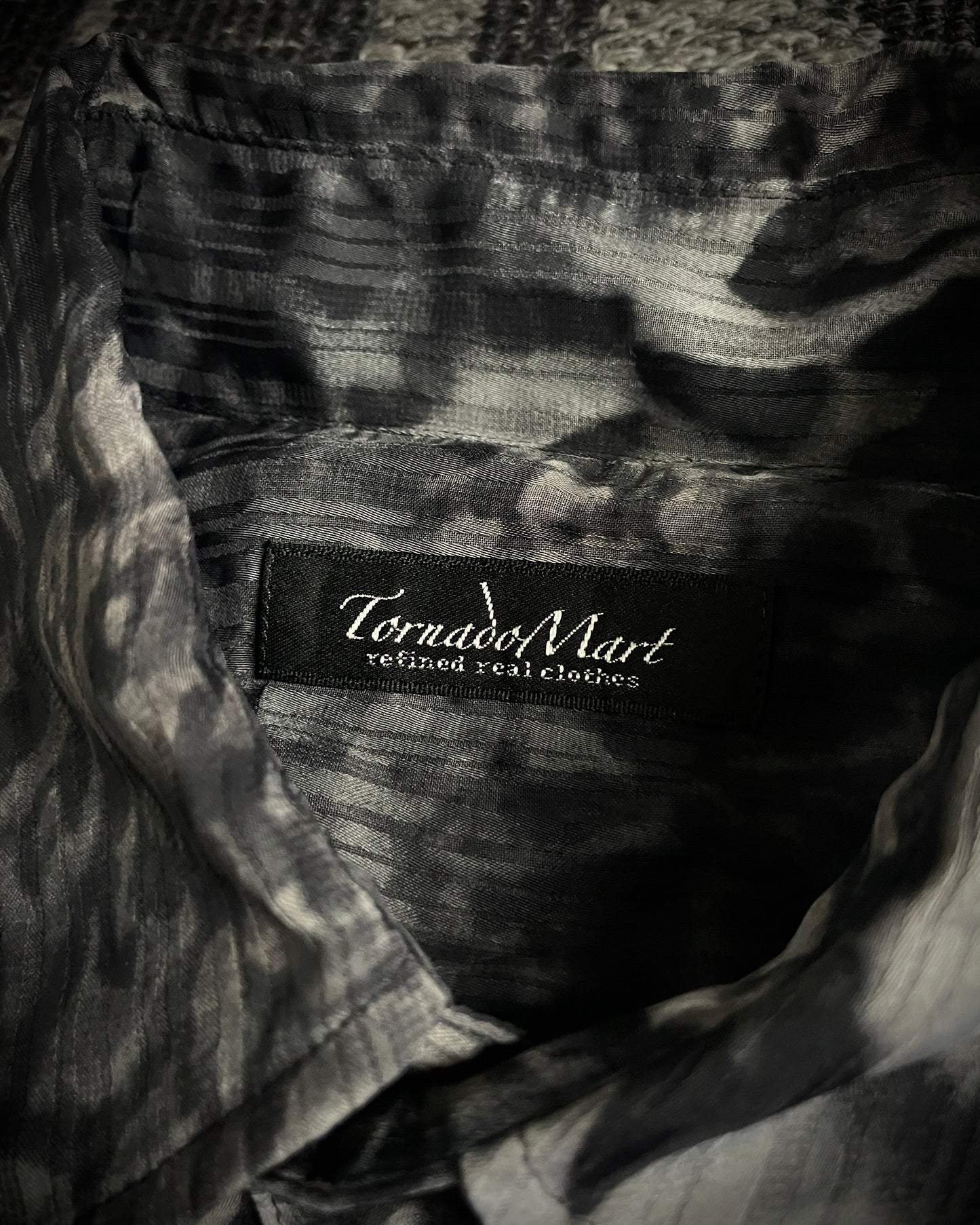 Tornado Mart White Leopard Sheer Shirt