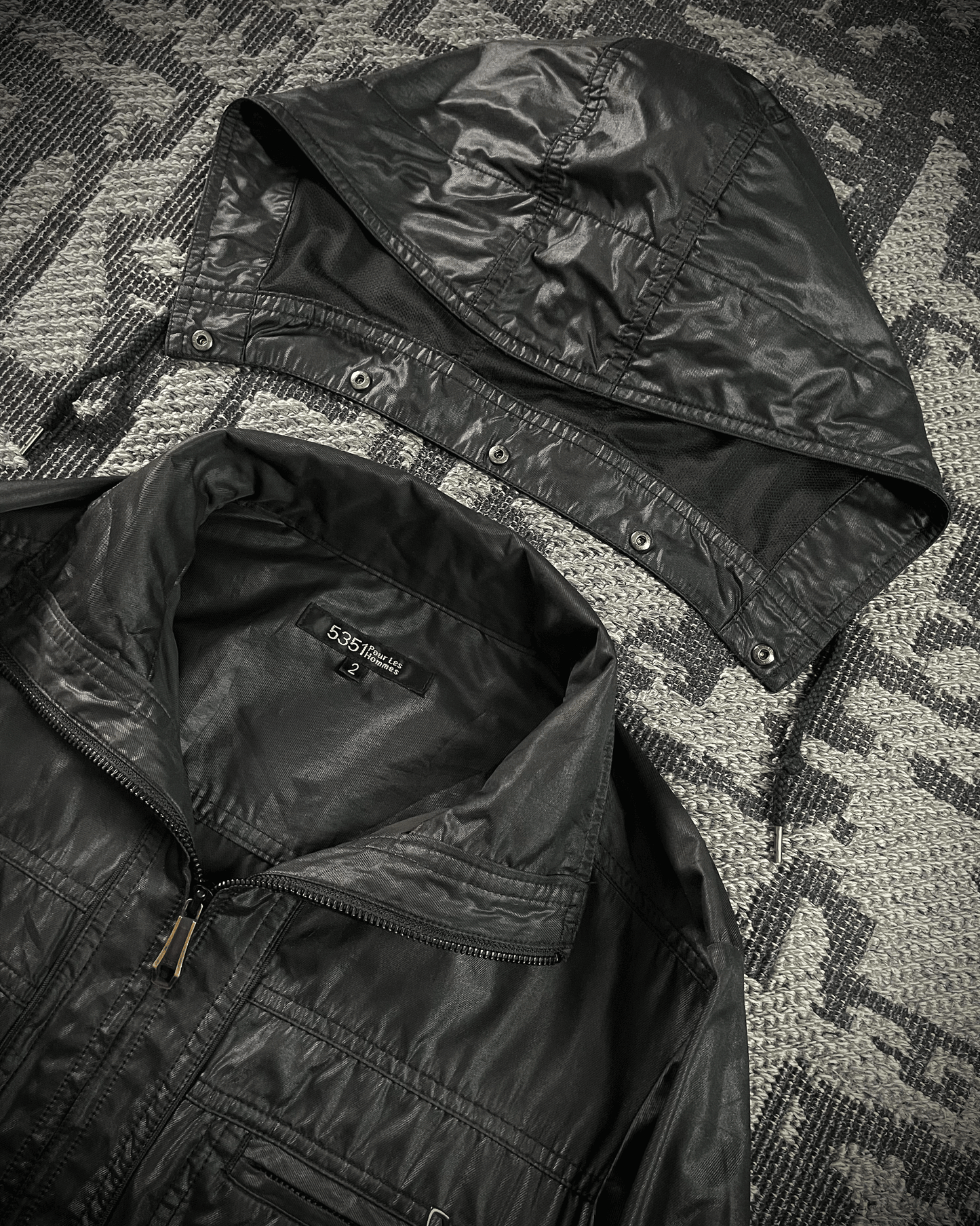 5351 Pour Les Hommes Waxed Shirt Hoodie