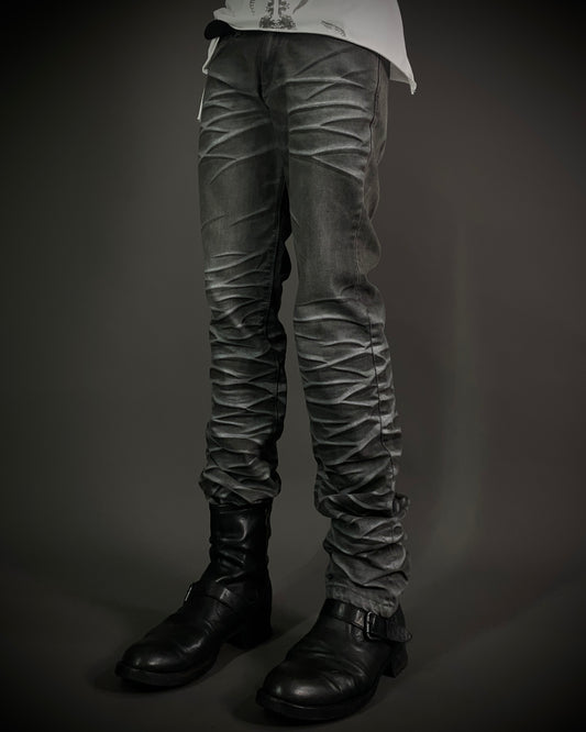 Semantic Design Whiskered Faded Skinny Jeans