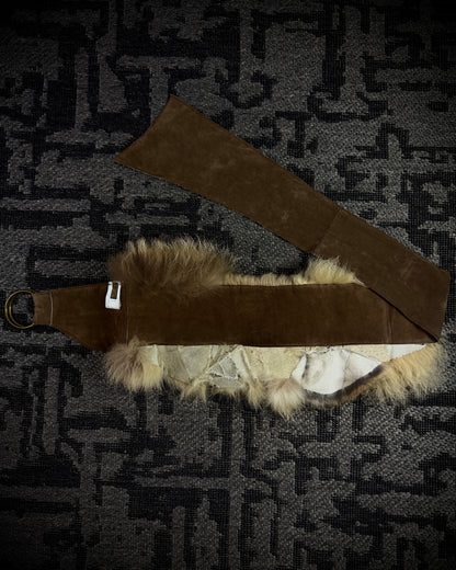 GOA Mixed Real Fur Wrap Belt