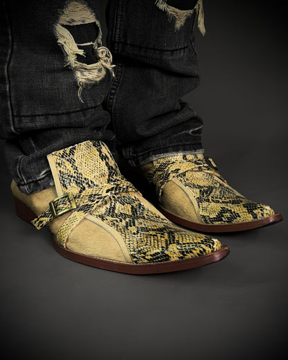 TORNADO MART Hair-on Leather Shoes