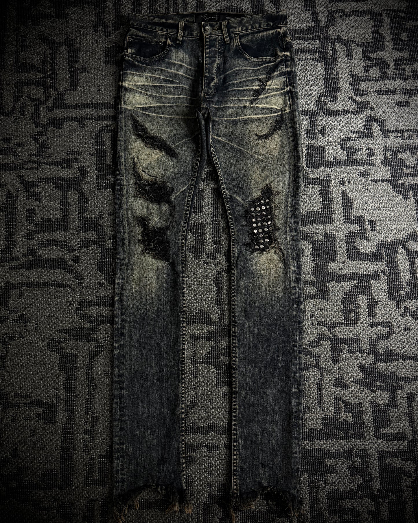 Fagassent Toshiki Aoki EMERALD Blow Cut Destroyed Stretch Denim