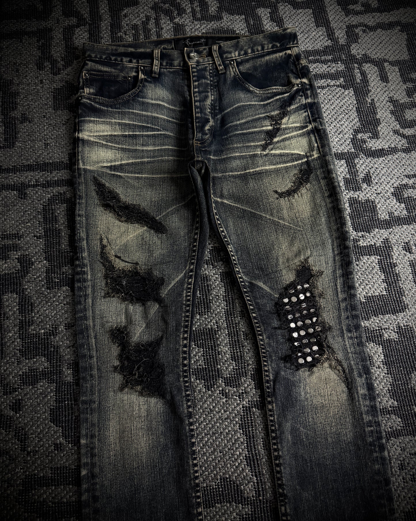Fagassent Toshiki Aoki EMERALD Blow Cut Destroyed Stretch Denim
