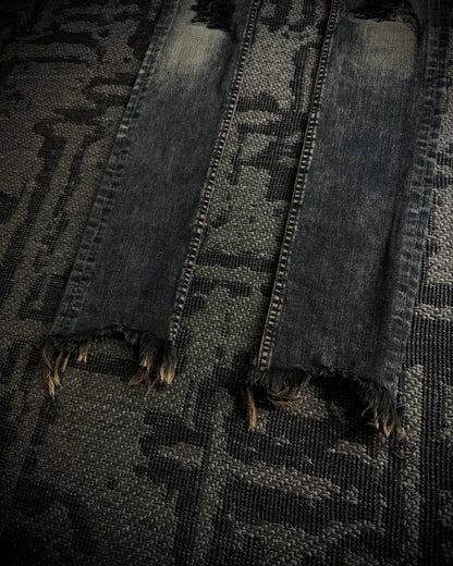 Fagassent Toshiki Aoki EMERALD Blow Cut Destroyed Stretch Denim