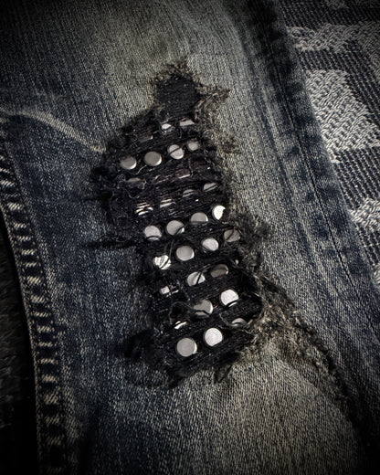 Fagassent Toshiki Aoki EMERALD Blow Cut Destroyed Stretch Denim