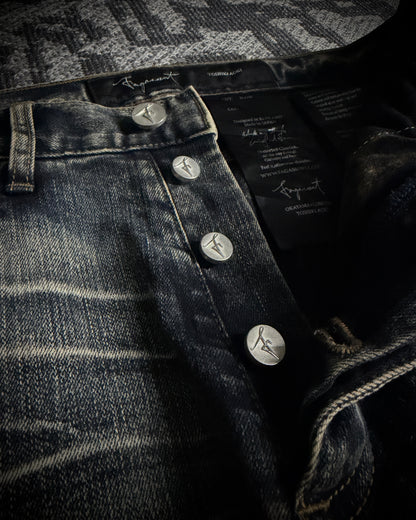 Fagassent Toshiki Aoki EMERALD Blow Cut Destroyed Stretch Denim