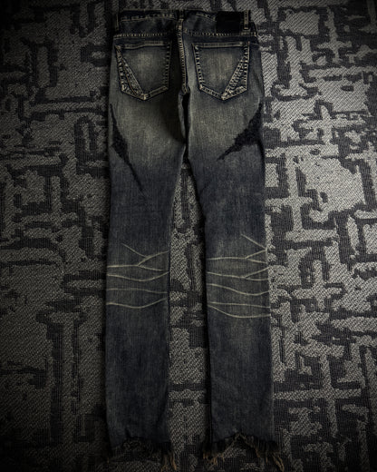 Fagassent Toshiki Aoki EMERALD Blow Cut Destroyed Stretch Denim