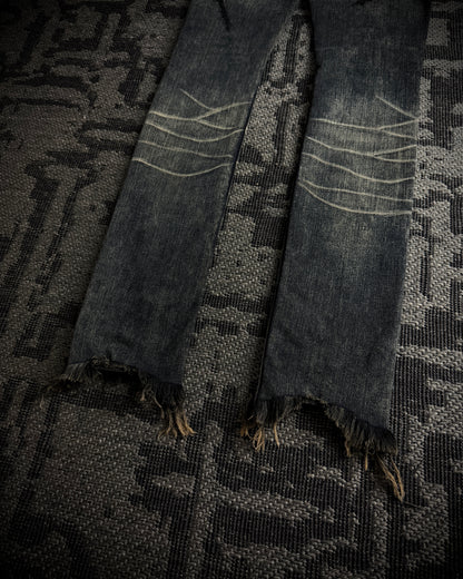 Fagassent Toshiki Aoki EMERALD Blow Cut Destroyed Stretch Denim