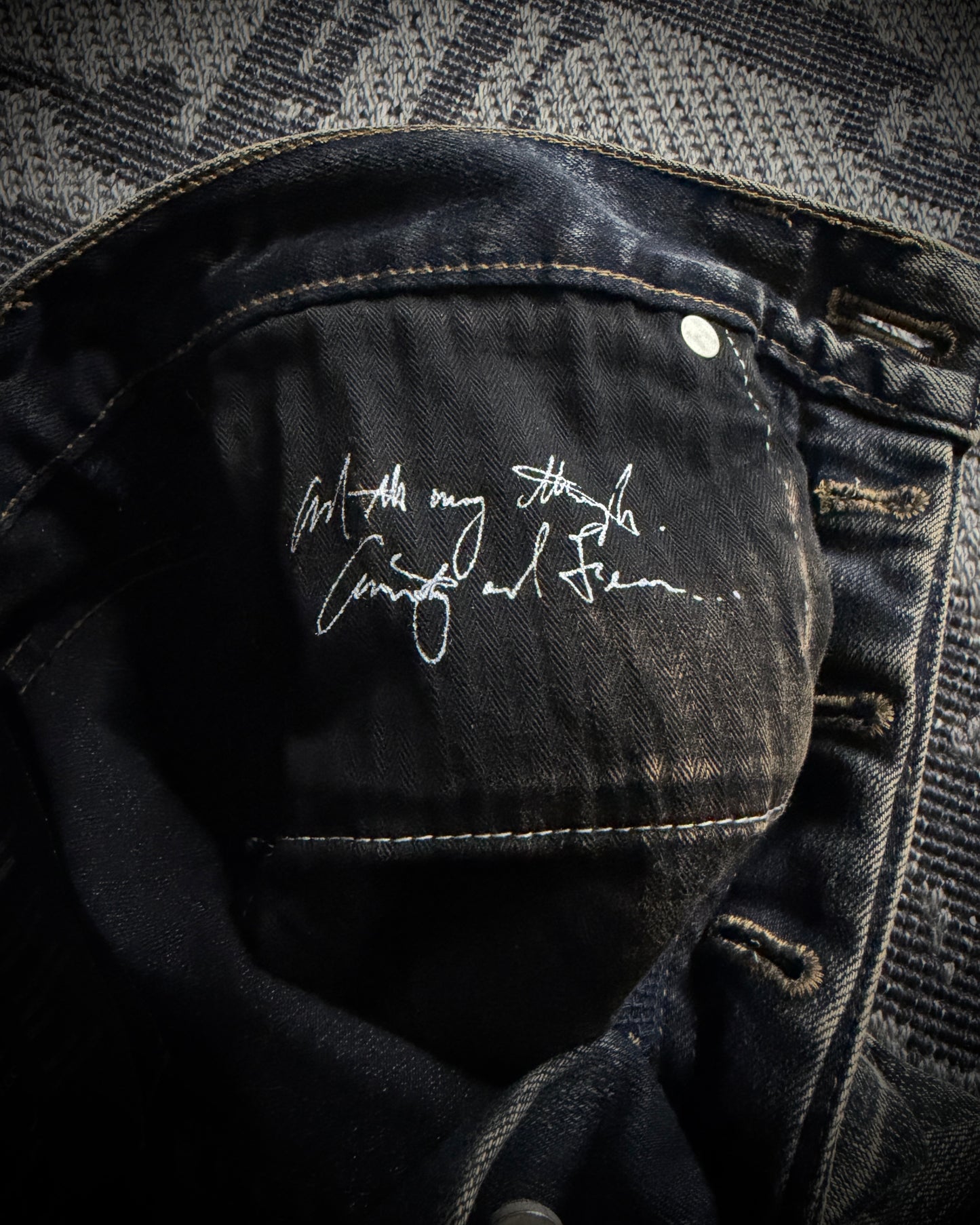 Fagassent Toshiki Aoki EMERALD Blow Cut Destroyed Stretch Denim