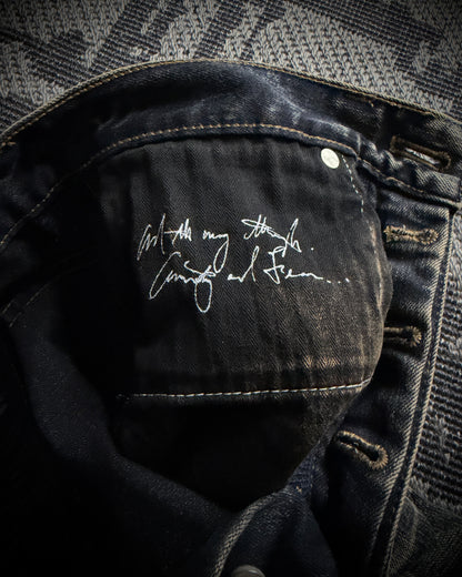 Fagassent Toshiki Aoki EMERALD Blow Cut Destroyed Stretch Denim