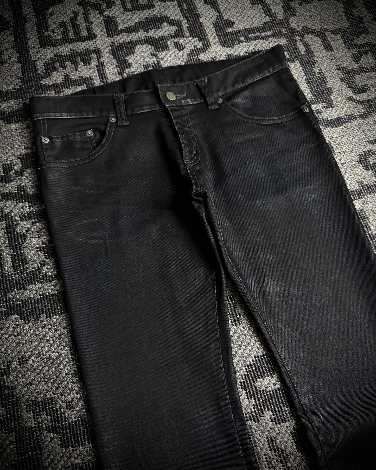 Tornado Mart Coated Twill Bootcut Pants