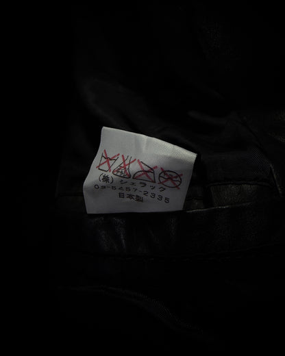 SHELLAC Fur Collar Puffer Leather Jacket