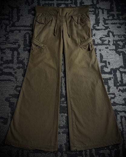 GOA Brown Olive Flared Cargo Pants