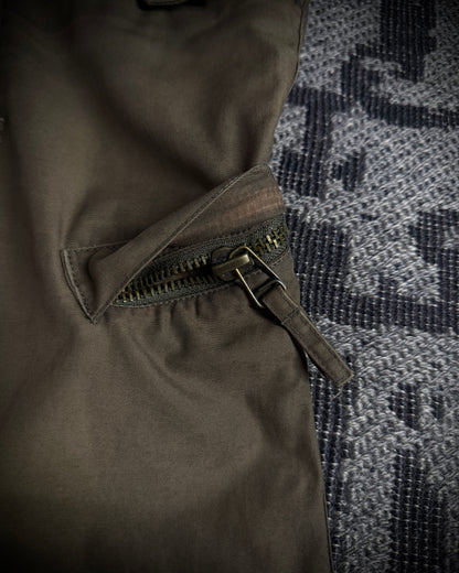 GOA Brown Olive Flared Cargo Pants