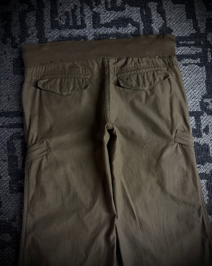 GOA Brown Olive Flared Cargo Pants