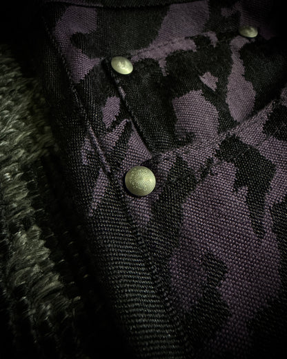 Tornado Mart Purple Black Abstract Camo Flared Pants