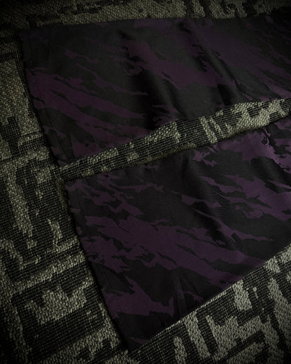Tornado Mart Purple Black Abstract Camo Flared Pants
