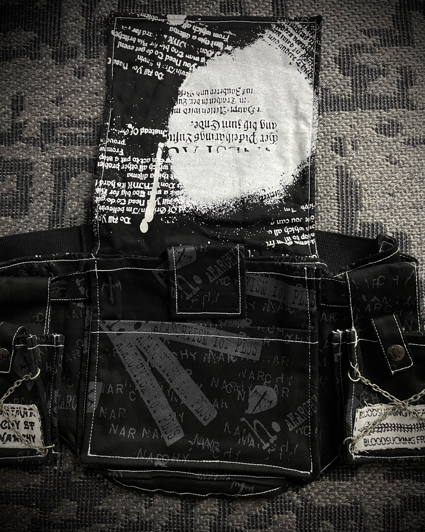 H.Naoto H.Anarchyism for PLUS Gothic Punk Belt Bag